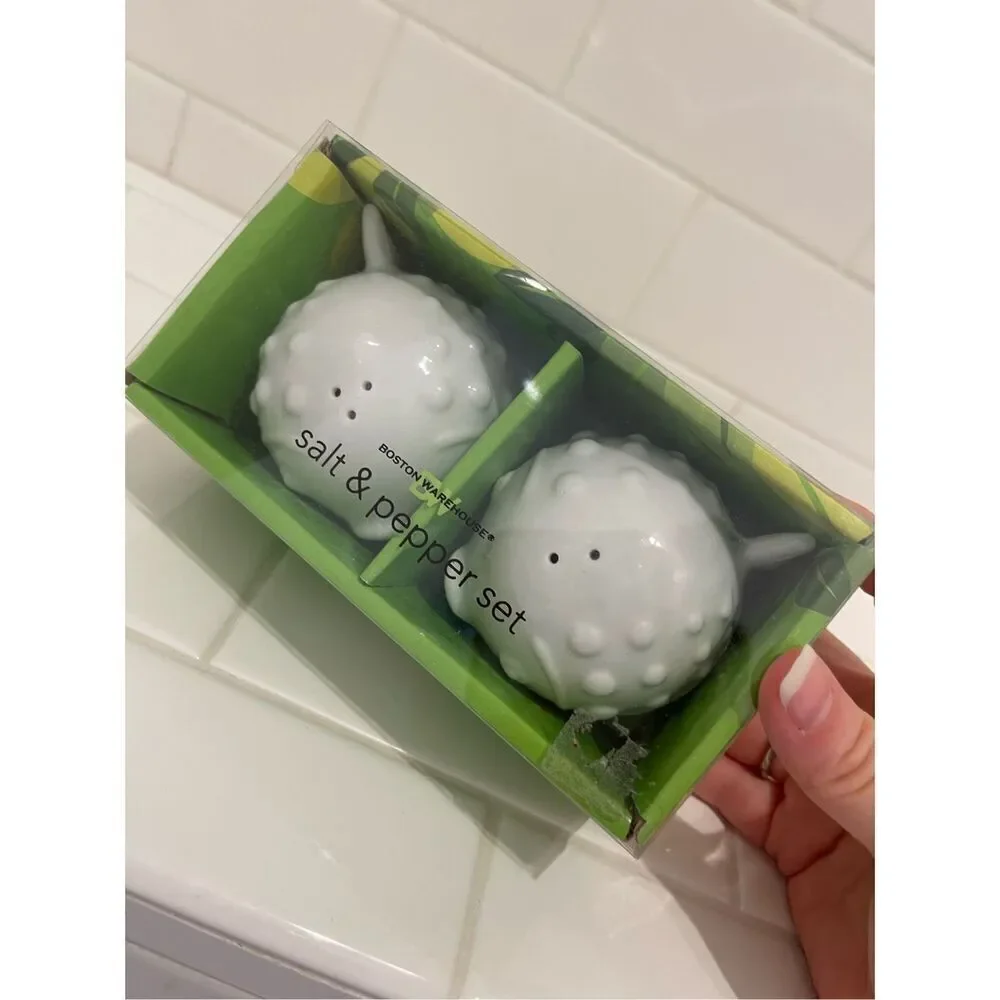 Ceramic Pufferfish Salt & Pepper Set